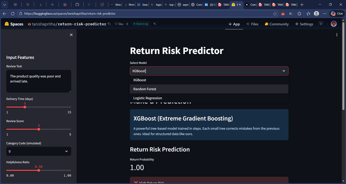 Return Risk Predictor